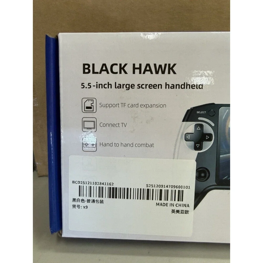 Black Hawk X9 5.5in Large Screen Handheld Game Console w/ TV Connectivity